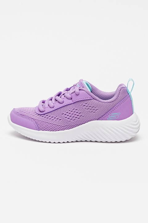 Skechers, Pantofi sport Bounder Breeze cu aspect tricotat, Ametist