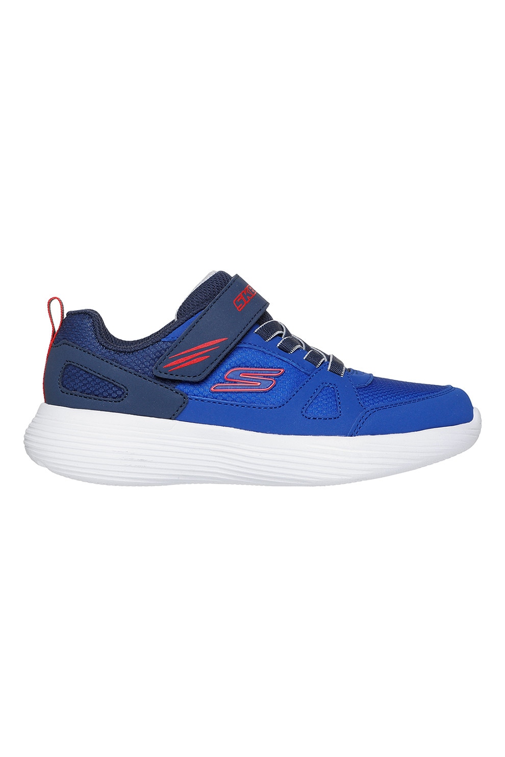 Skechers, Pantofi sport Go Run 400 V2 Technix cu velcro, Rosu, Albastru royal, Bleumarin, 37 EU