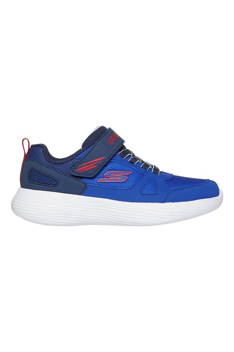 Skechers, Pantofi sport Go Run 400 V2 Technix cu velcro, Rosu/Albastru royal/Bleumarin