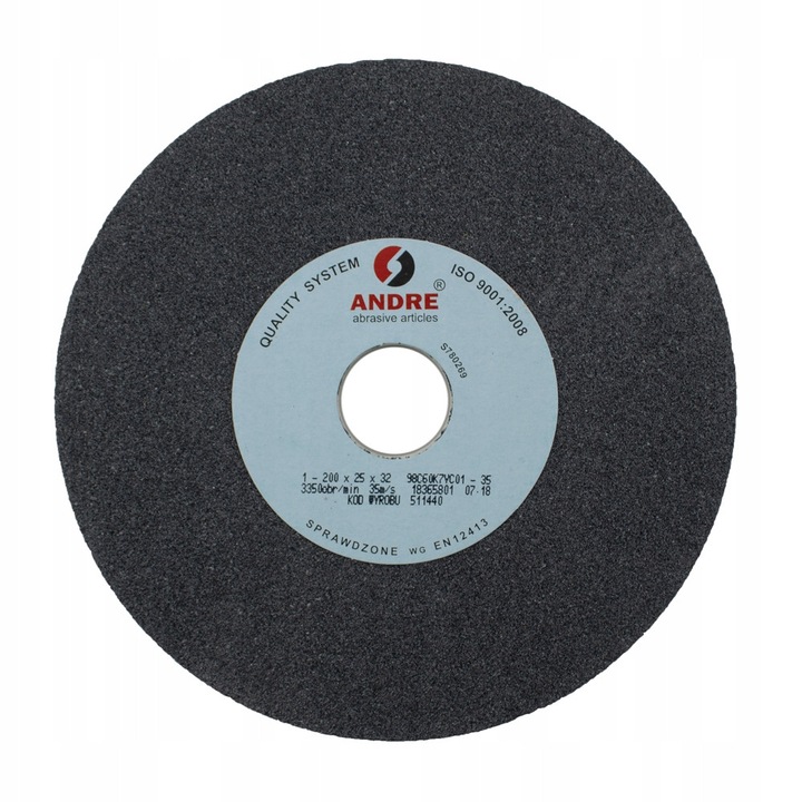 Piatra de slefuit Andre 200x25x32mm, Carbura de Siliciu Negru 60K