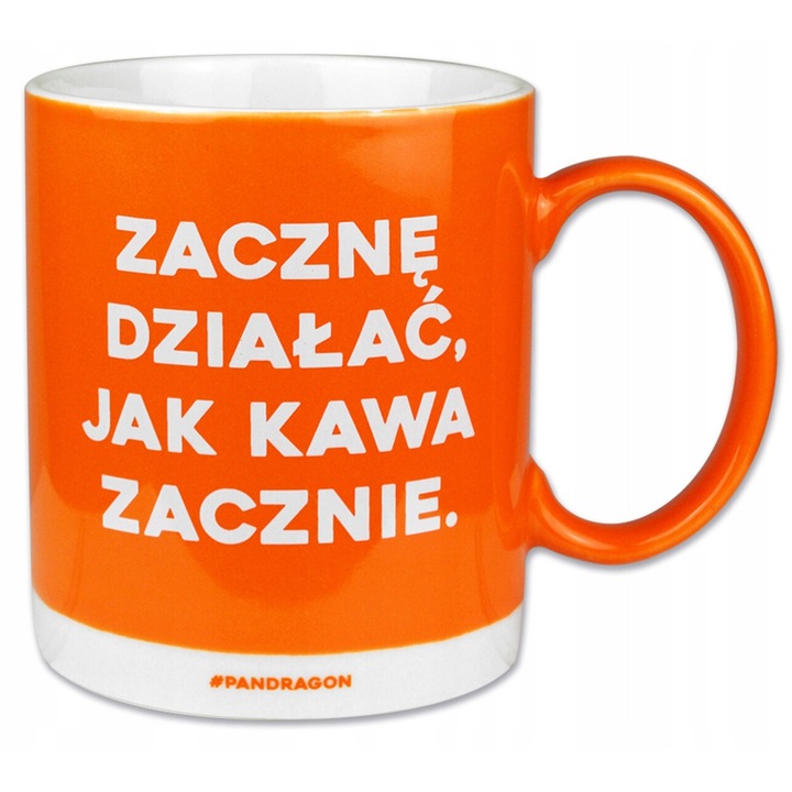 Cana ceramica Pan Dragon, colectia Man at Work, 350ml, mesaj amuzant