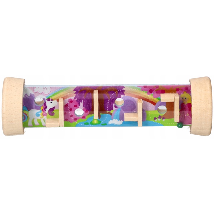 Joc de dexteritate, Goki, Labirint cu bile, 15, 5x4, 5cm, lemn, 5+ ani