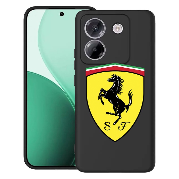 BestCase® Husa TPU Ultra Slim Compatibil cu Poco M7 Pro 5G, cu Design Ferrari, 2100003 B 1774