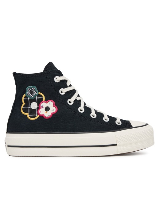 Tenisi dama Converse, textil, Alb/Negru