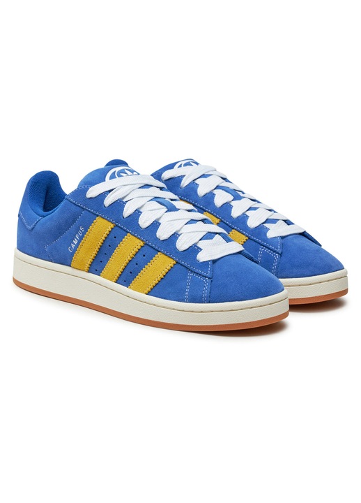 Tenisi barbati adidas, model Campus 00s, piele naturala, albastru, galben, alb
