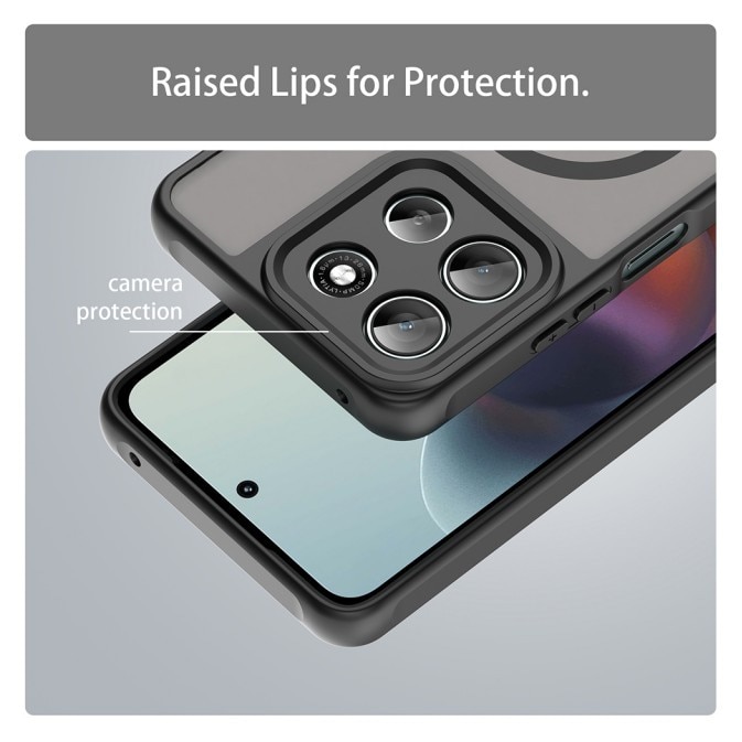 Husa Upzz® Halo Pentru Motorola Moto G86, Magsafe, Protectie Camere si Colturi, Design Premium, Super Rezistenta, Black