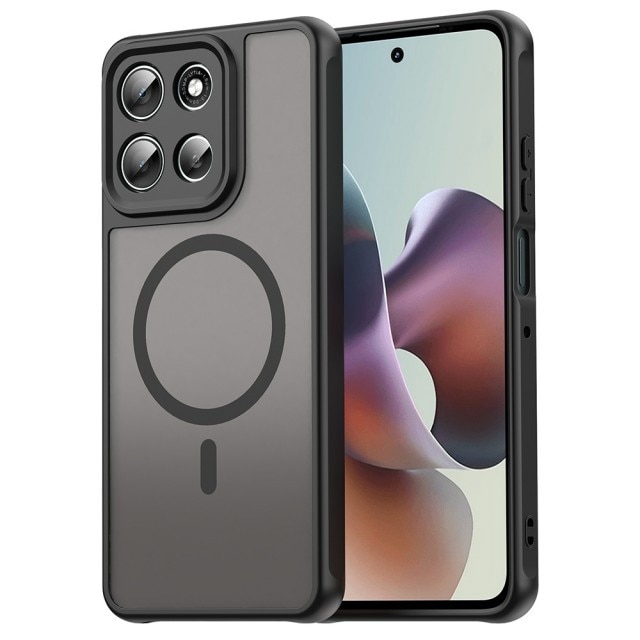 Husa Upzz® Halo Pentru Motorola Moto G86, Magsafe, Protectie Camere si Colturi, Design Premium, Super Rezistenta, Black