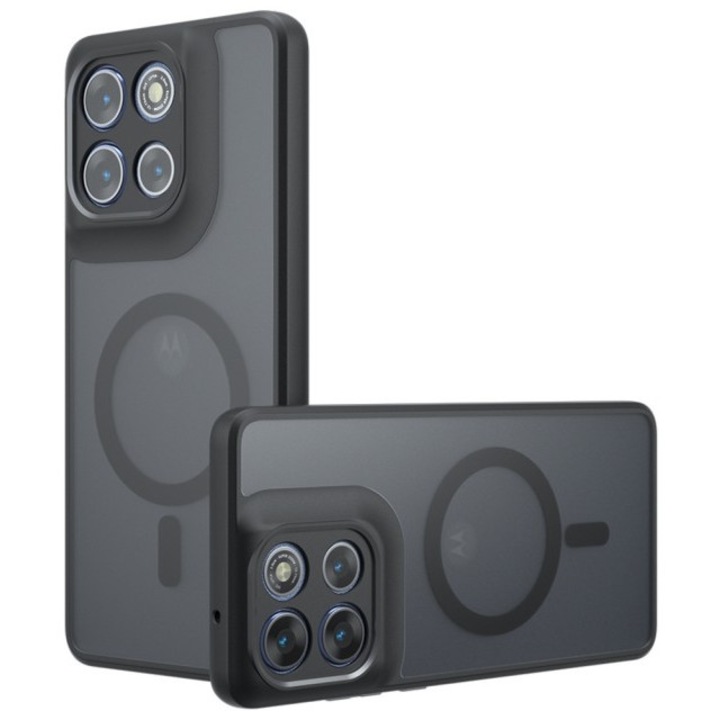 Husa Upzz® Pure Frosted Pentru Motorola Moto G86, Functie Magsafe, Design Premium, Rezistenta, Negru