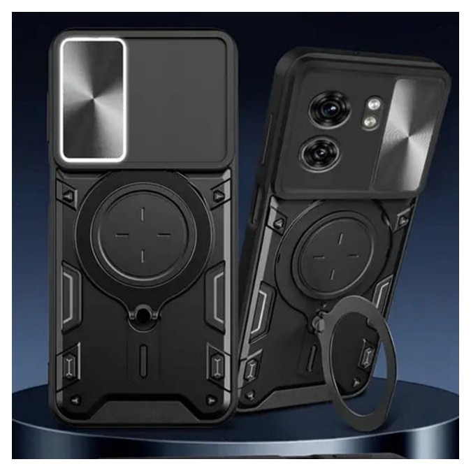 Husă spate Upzz CamGuard, suport, protecție avansată, negru, pentru Oppo A6 Pro 4G / A6 Pro 5G