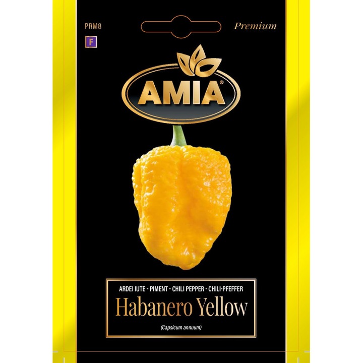 Seminte de ardei iute premium Habanero Yellow 0, 2 grame