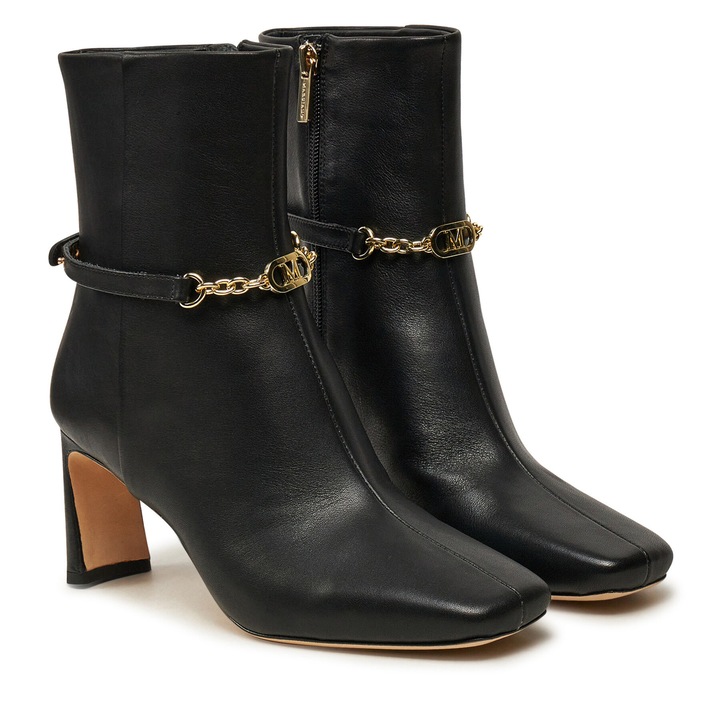 Botine dama JBLK 4BGZ27 7103A, GUESS BY MARCIANO, Piele naturala, Negru