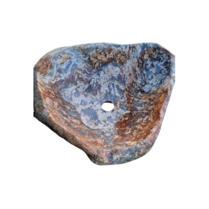 Lavoar din piatră naturală, multicolor, 54x47x16cm, montaj pe blat