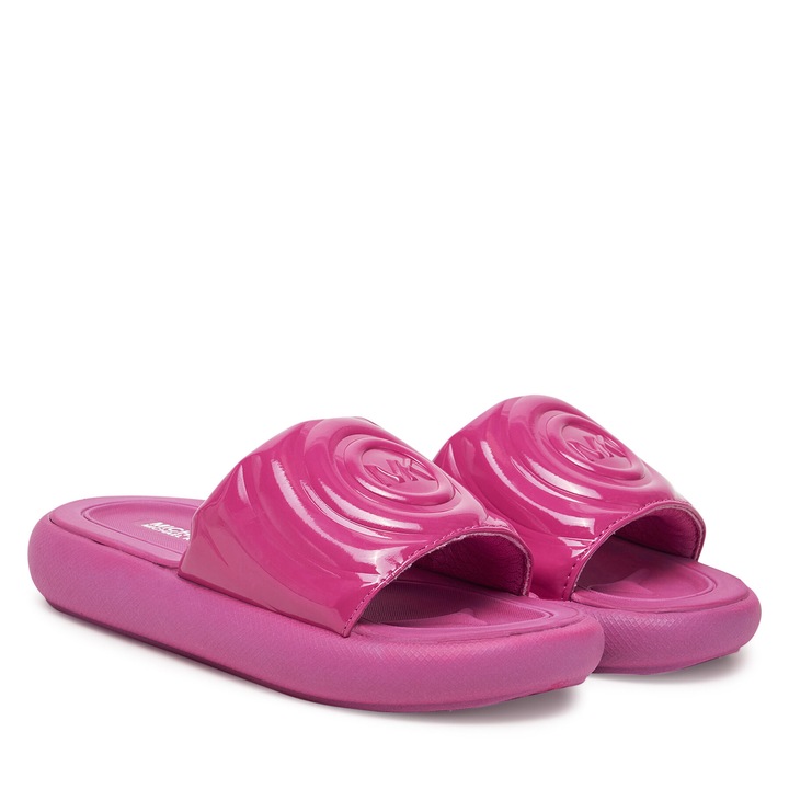 Slapi fete din piele ecologica, Michael Kors Bright Wild Berry, roz, 31 EU