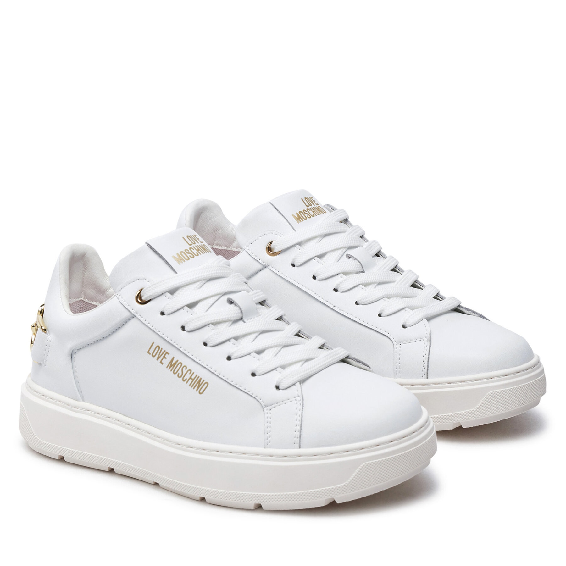 Tenisi dama Love Moschino JA15394G0LIA010A, piele naturala, alb