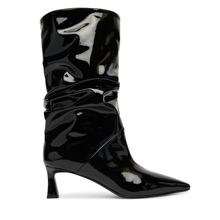 Cizme dama SA24115M0NTT0000, Pollini, Piele naturala, Negru