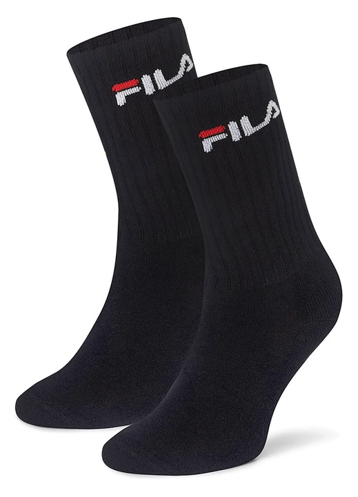 2 pár férfi zokni, Fila, F4401-AW24, hosszú, fekete