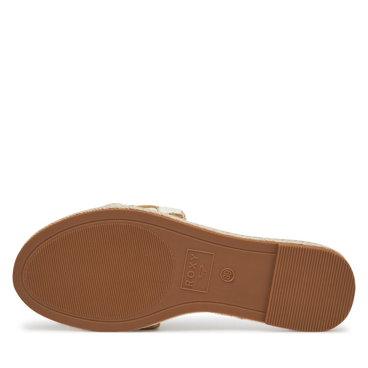 Slapi dama Roxy, alb, tesatura