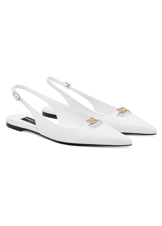 Sandale dama, Dolce Gabbana, piele naturala, model 80002, alb, 40 EU