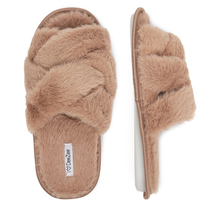 Дамски чехли, Deezee, бежови