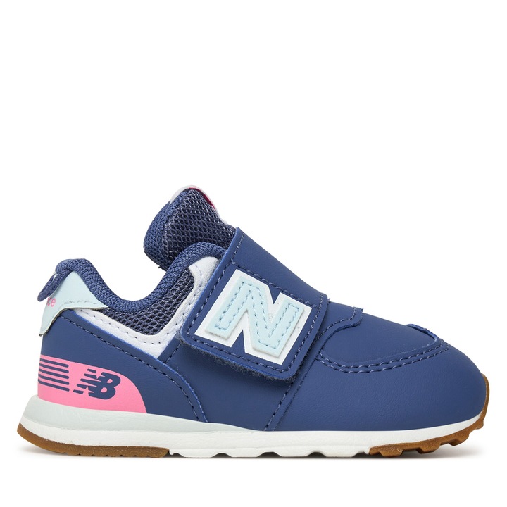 Tenisi copii, New Balance, fetite, piele ecologica, albastru, 26 EU