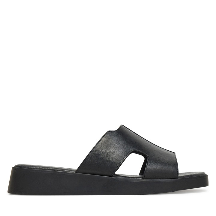 Papuci dama, Lasocki, piele naturala, negru, elegant, confortabil