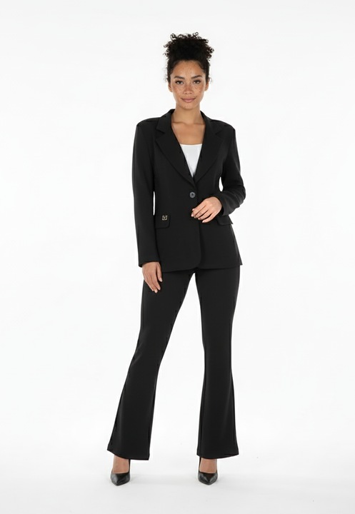 Compleu dama, Figl, Poliamida/Viscoza, Negru