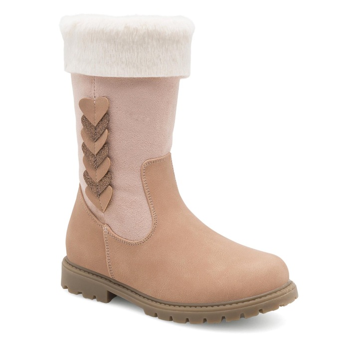 Cizme fete, Nelli Blu, piele ecologica, roz