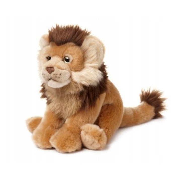 Плюшен малък лъв, плюшена играчка за бебета, многоцветен, 30x20 см
