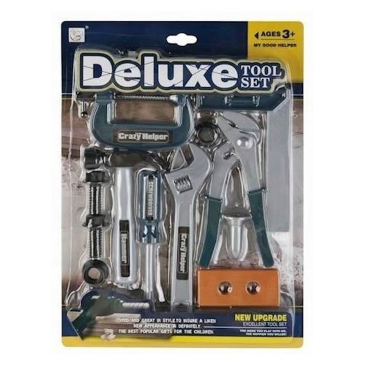 Szerszámkészlet gyerekeknek, kézügyesség fejlesztés, biztonságos, többszínű