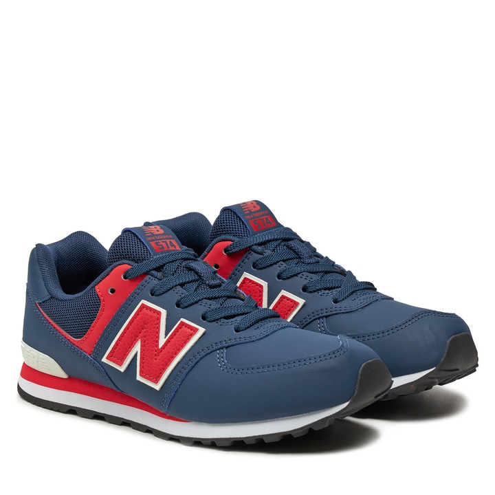 Tenisi copii, New Balance, unisex, albastru, piele ecologica, 37 EU
