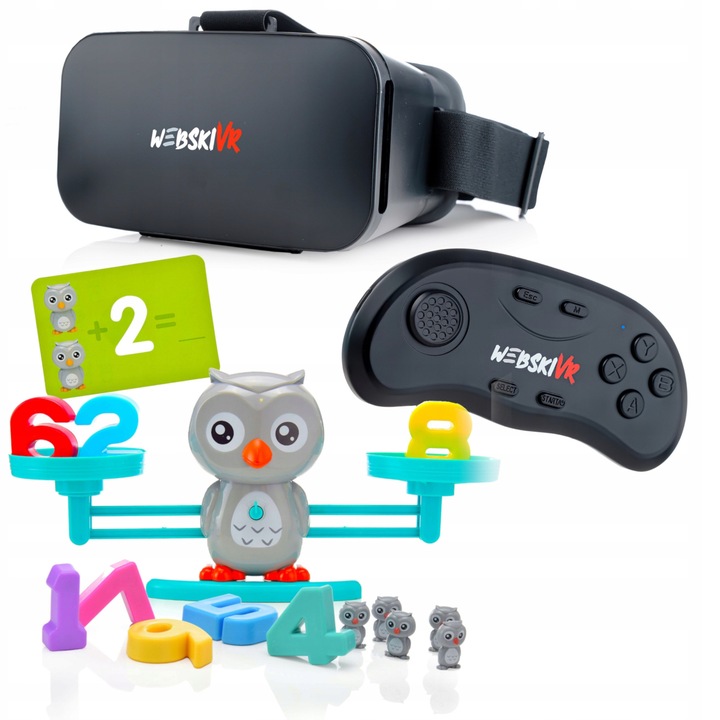 Set ochelari VR, gamepad, si jucarie cantar bufnita, Webski, 33x16,5x9,5cm