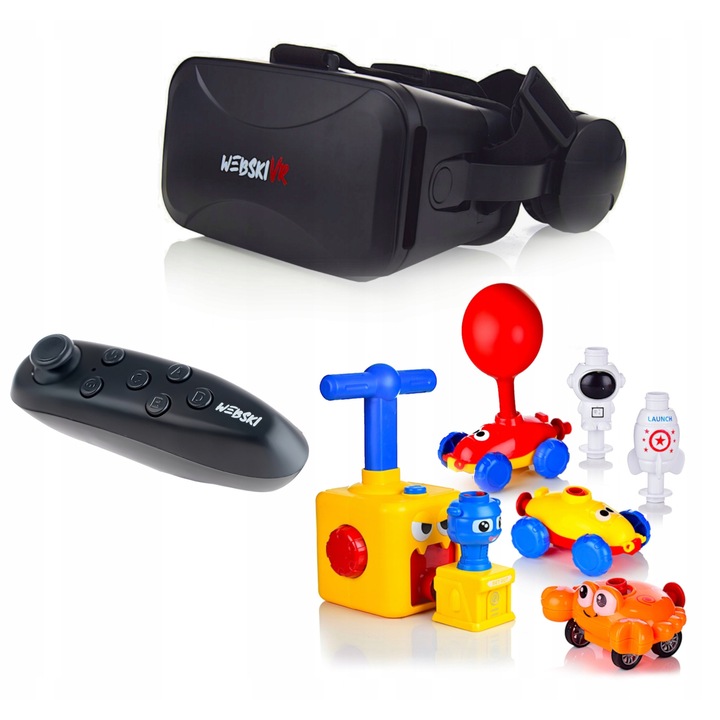 Set Ochelari VR Webski, Gamepad, Wyrzutnia Pneumatica, 175x80mm, Multicolor