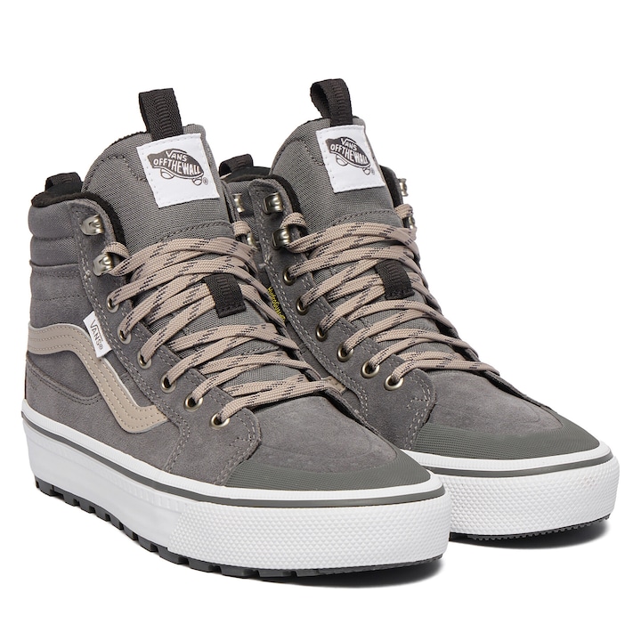 Tenisi dama Vans Sk8-Hi, impermeabili, gri, tesatura