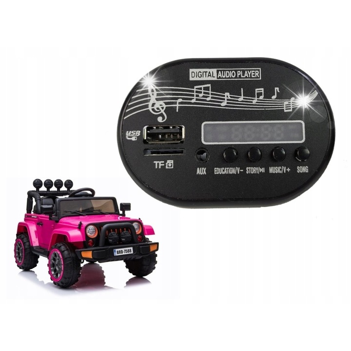 Автомобилен музикален панел, Lean, 10x10x7cm