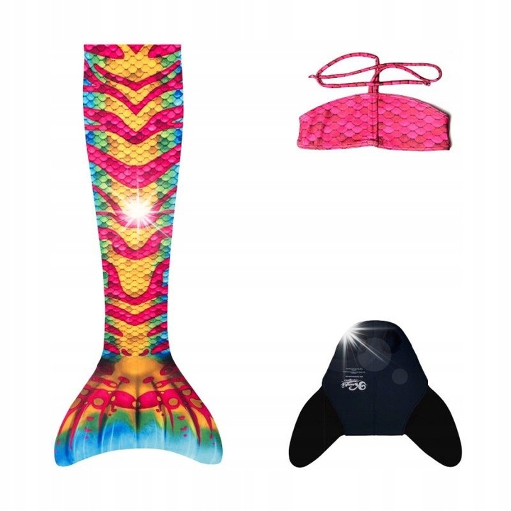 Одеяло тип русалка Kuaki Coral, 3D, неопрен, с материали за крака, размер XS