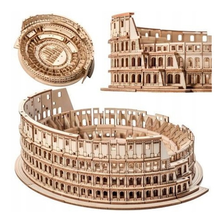 Puzzle 3D, Little Story, Colosseum, furnér, bézs