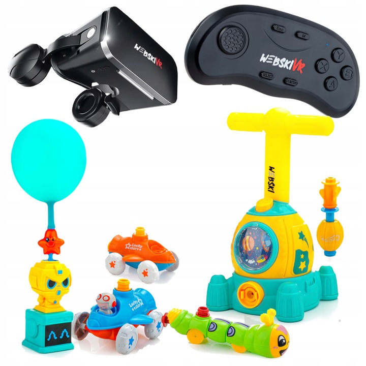 Ochelari VR, Webski, 3D, cu gamepad, filtru de lumina albastra, dimensiuni max. telefon 175x80mm