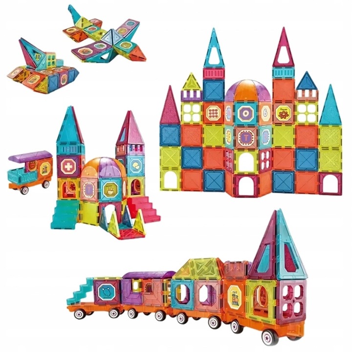 Комплект за конструиране, магнитен, 3D, Woopie, 71 елемента