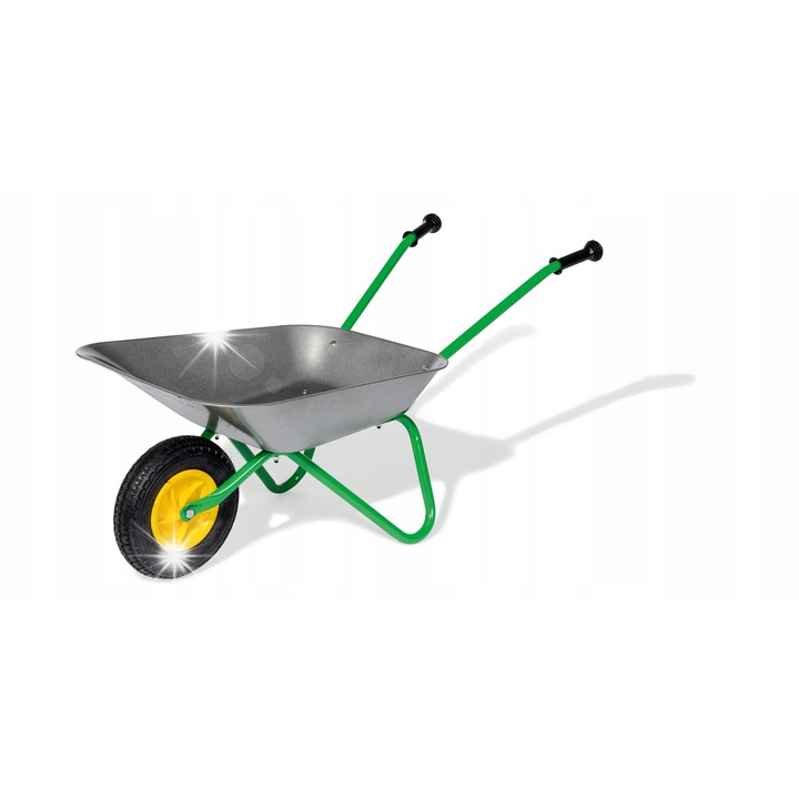 Метална тачка за деца Rolly Toys, 50кг капацитет, сива, комплект за градинарство