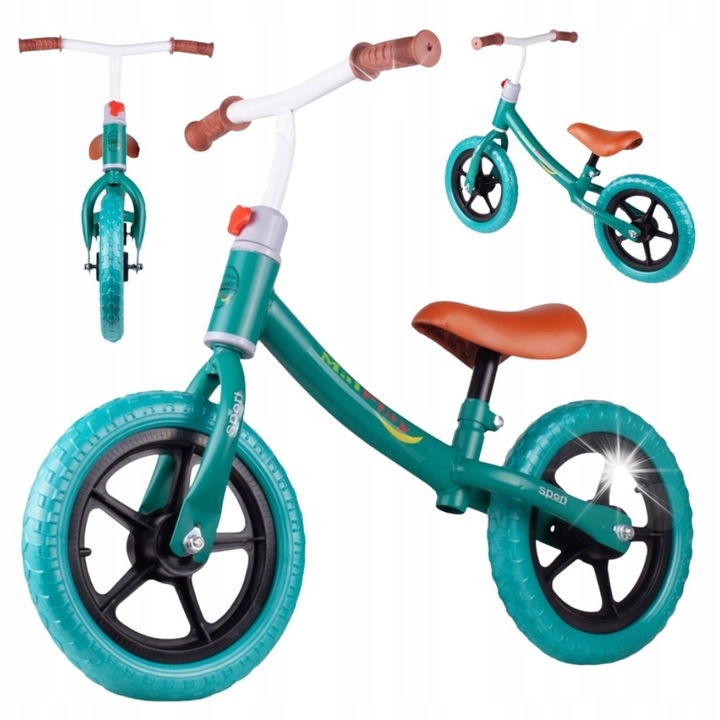 Woopie futóbicikli gyermekeknek 2-6 éves korig, többszínű, méretei 30x45 cm