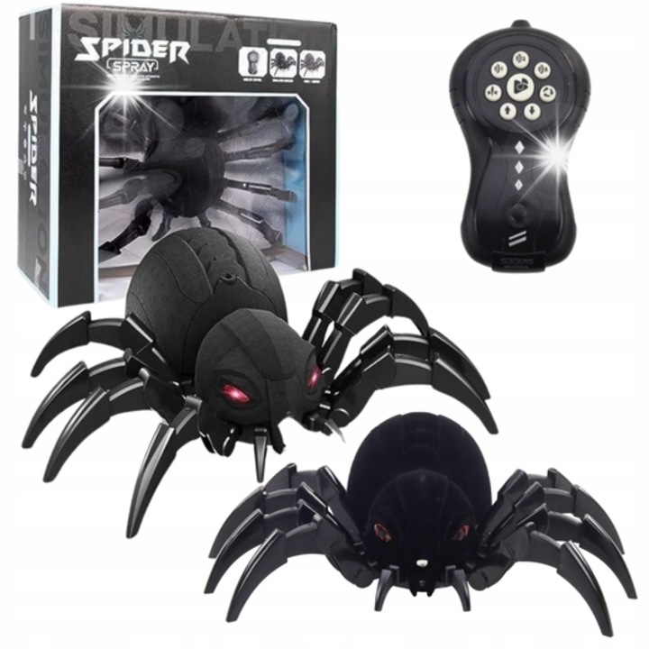 Гигантски RC паяк, LED ефекти, размери 30x24x10cm, комплект с дистанционно управление, Lean Toys