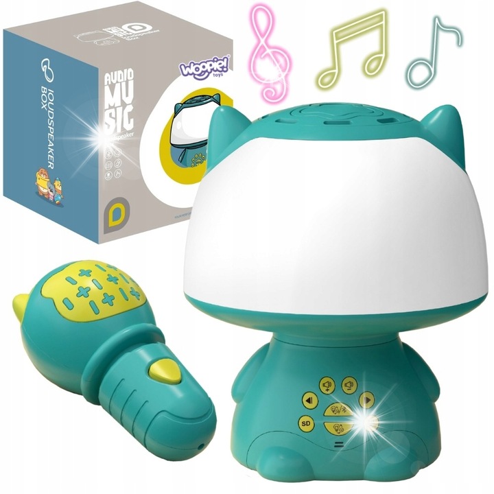 Lampa interactiva RGB cu difuzor Bluetooth si microfon, Woopie