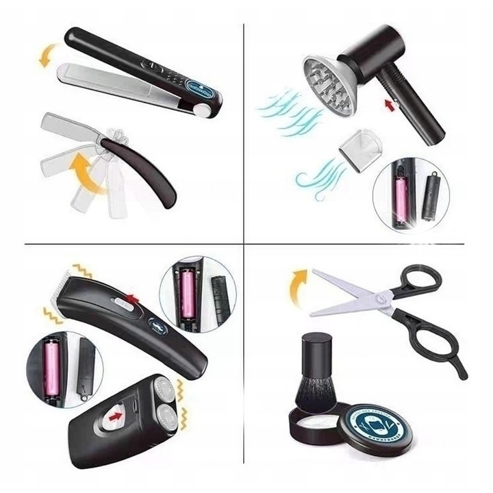 Комплект за фризьорски салон за деца Woopie, 24 части