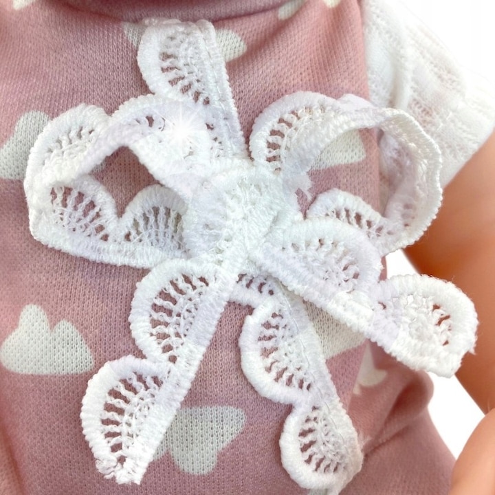 Woopie baba, Bobasek ruhában, 36 cm, rózsaszín, cumisüveggel