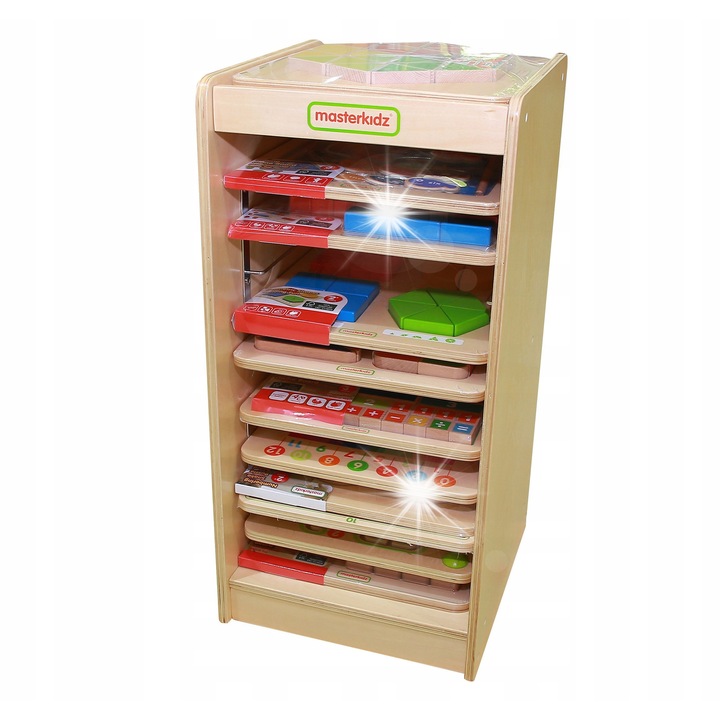 Шкаф за съхранение на образователни табла, Masterkidz, 10 отделения, 31x31.3x64см