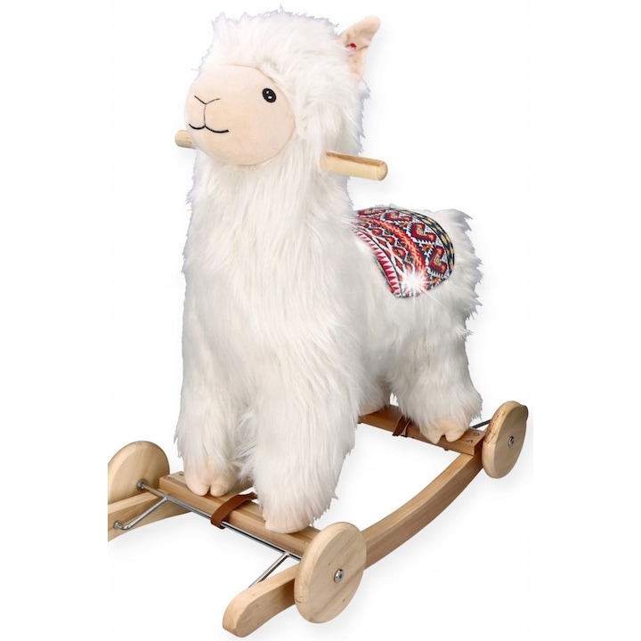 Gyerek hintaló, Adam Toys, alpaka, modern design, 62x22x68cm, 3+ év