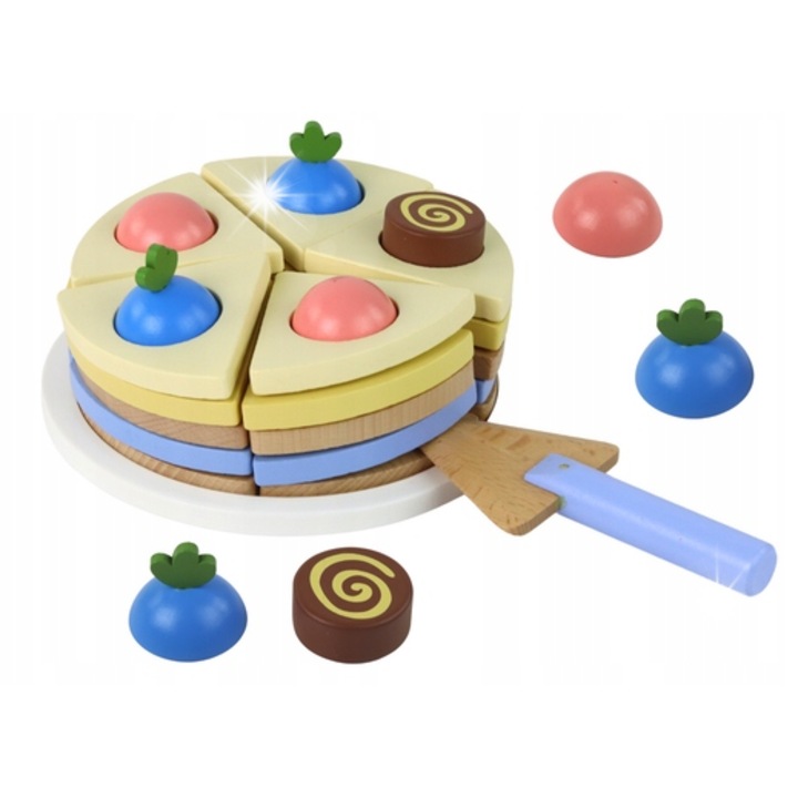 Torta szett 8 elemmel, LEAN Toys, többszínű, 15 cm