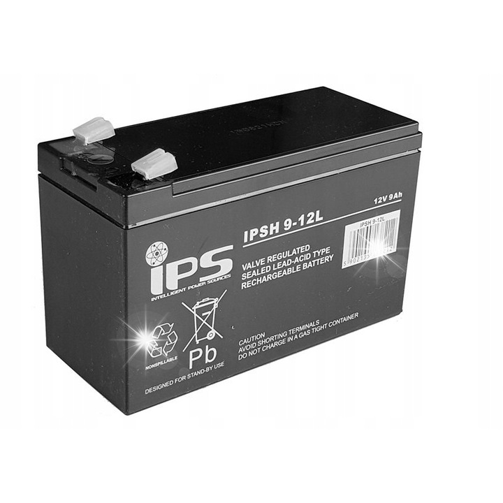 Акумулатор AGM IPS 12V 9Ah, 15x9x6.5cm, за електрически превозни средства и медицинско оборудване