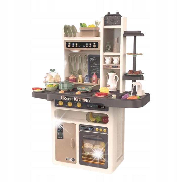 Woopie gyerek konyha szett, 65 kiegészítővel, vízzel, interaktív, 46cm