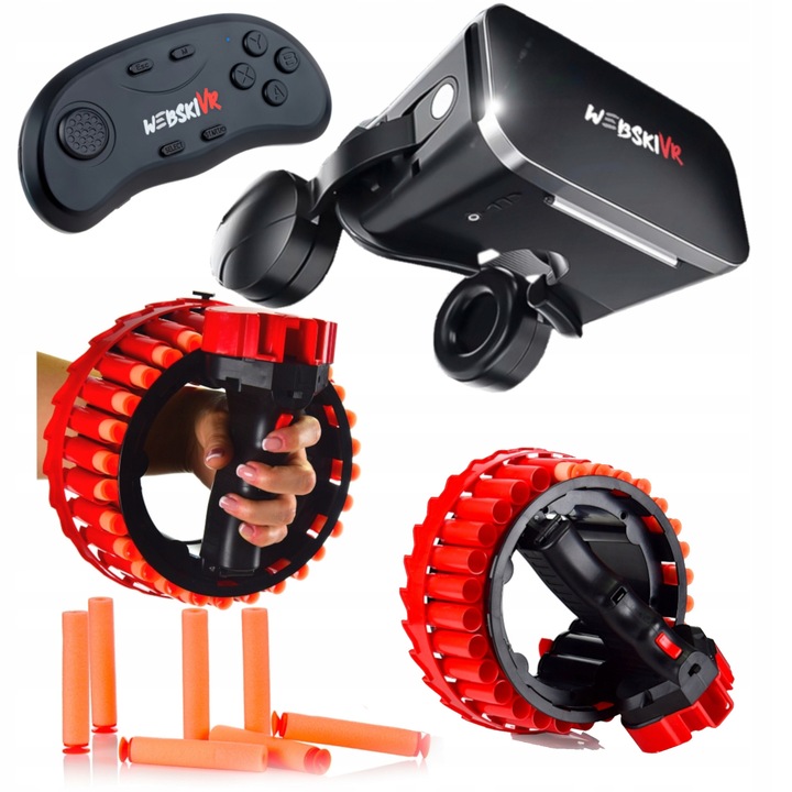 Ochelari VR Webski, set cu pistol automat, 175x80mm